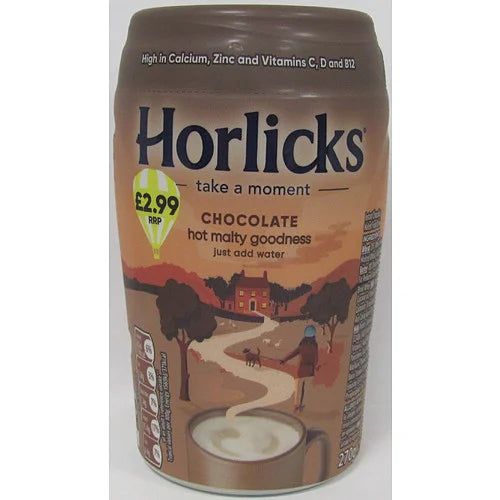 Horlicks Chocolate Malted Drink 270g, front of pack