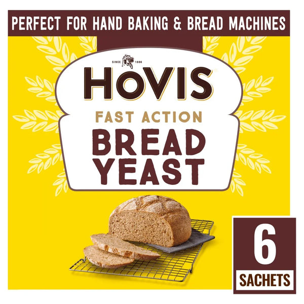 Hovis Fast Action Bread Yeast 6 x 7g sachets, front of pack