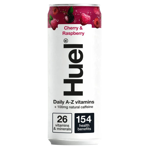 Huel Daily A-Z Vitamins Cherry and Raspberry 330ml, front of pack