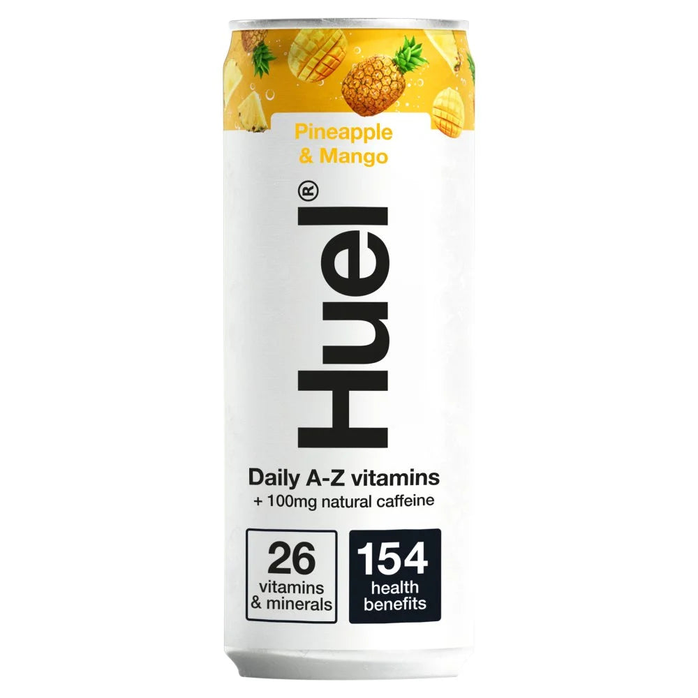 Huel Daily A-Z Vitamins Pineapple and Mango 330ml, front of pack