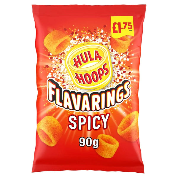 Hula Hoops Flavarings Spicy Crisps 90g, front of pack