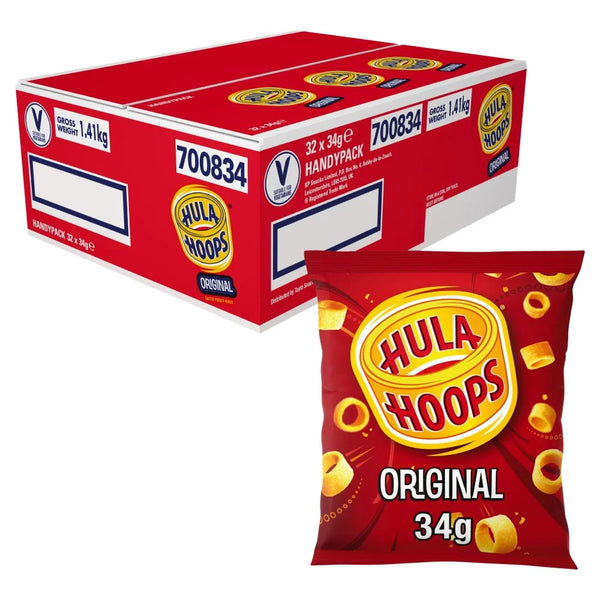 Hula Hoops Original Crisps 34g, front of pack