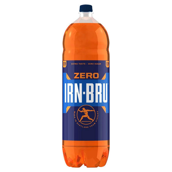 Irn-Bru Zero Sugar Soft Drink 2L, front of pack