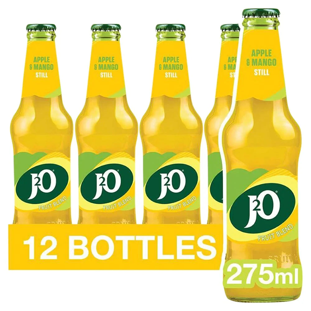 J2O Apple and Mango 275ml bottle, front of pack