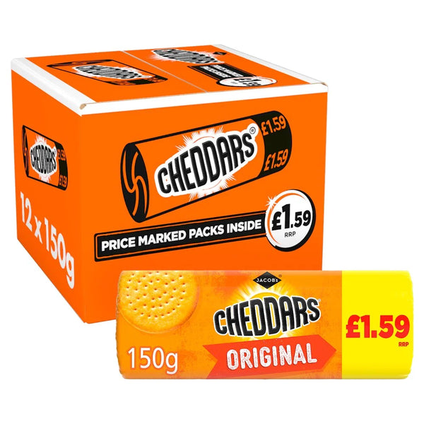 Jacob's Baked Cheddars Cheese Crackers 150g, front of pack