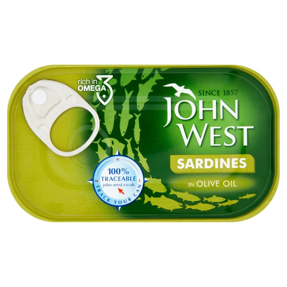 John West Sardines in Olive Oil 120g, front of pack