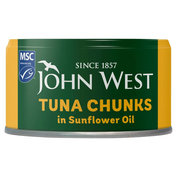 John West Tuna Chunks in Sunflower Oil 125g, front of pack