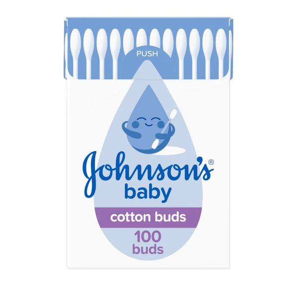 Johnson's Baby Cotton Buds 100 Pieces, front of pack