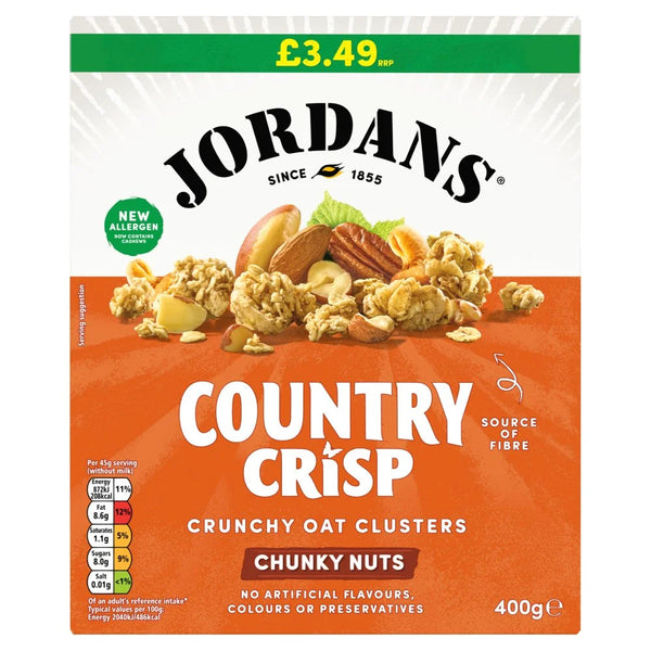 Jordans Country Crisp Chunky Nuts 400g, front of pack