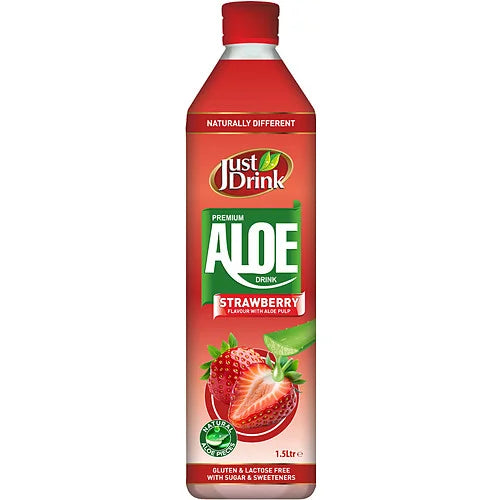 Just Drink Strawberry Fruit Drink 1.5L, front of pack