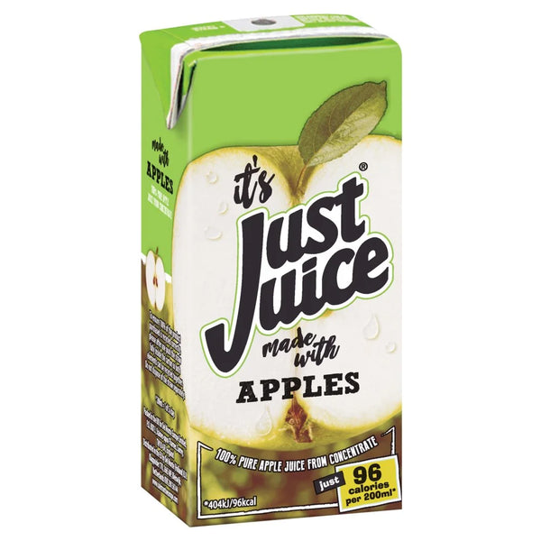 Just Juice Pure Apple Juice from Concentrate 200ml, front of pack