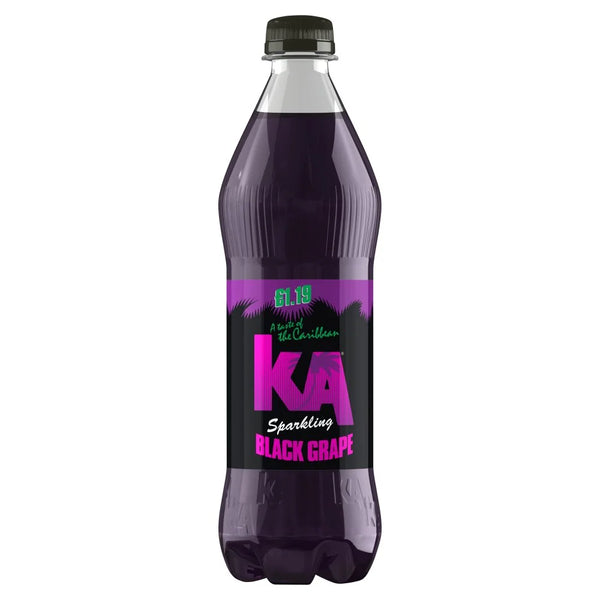 KA Black Grape Sparkling Soft Drink 500ml, front of pack