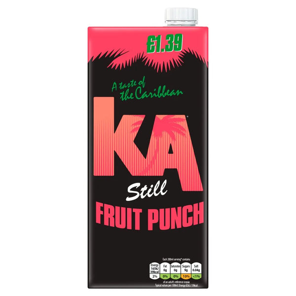 KA Fruit Punch Soft Drink 1L, front of pack