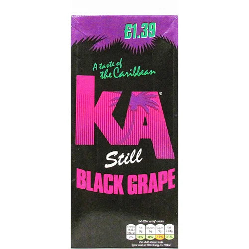Ka Still Black Grape Drink 1L Carton, front of pack