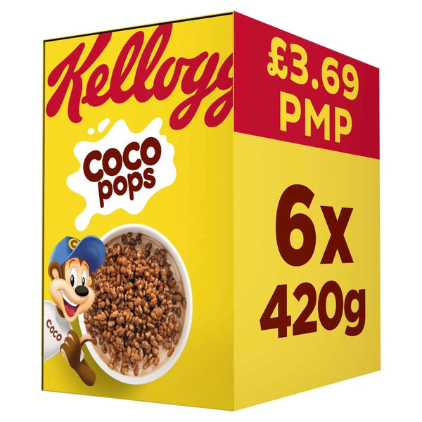 Kellogg's Coco Pops Breakfast Cereal 420g, front of pack