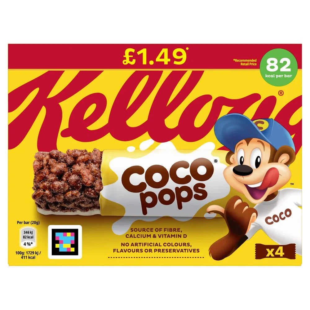 Kellogg's Coco Pops Cereal Bars 20g, front of pack