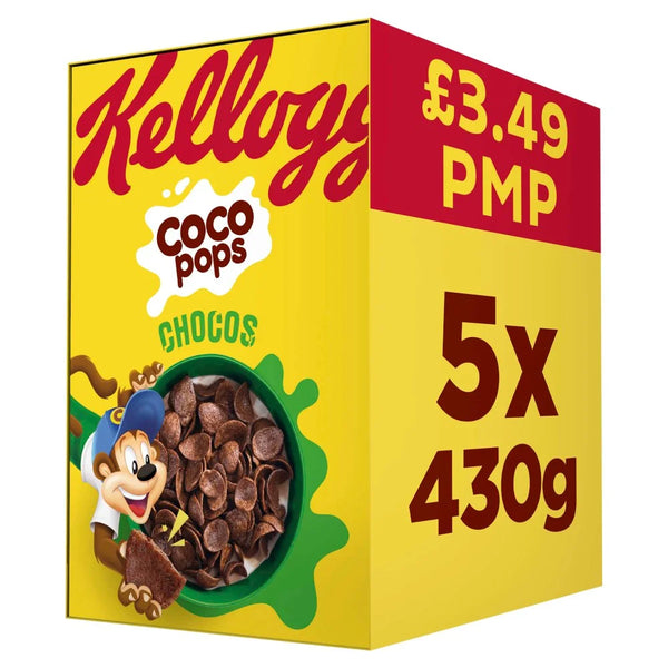 Kellogg's Coco Pops Chocos Breakfast Cereal 430g, front of pack