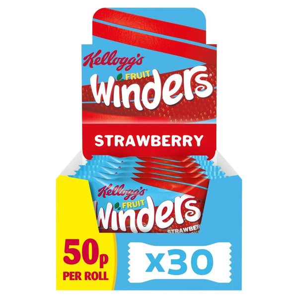 Kellogg's Fruit Winders Strawberry Snack Rolls 17g, front of pack