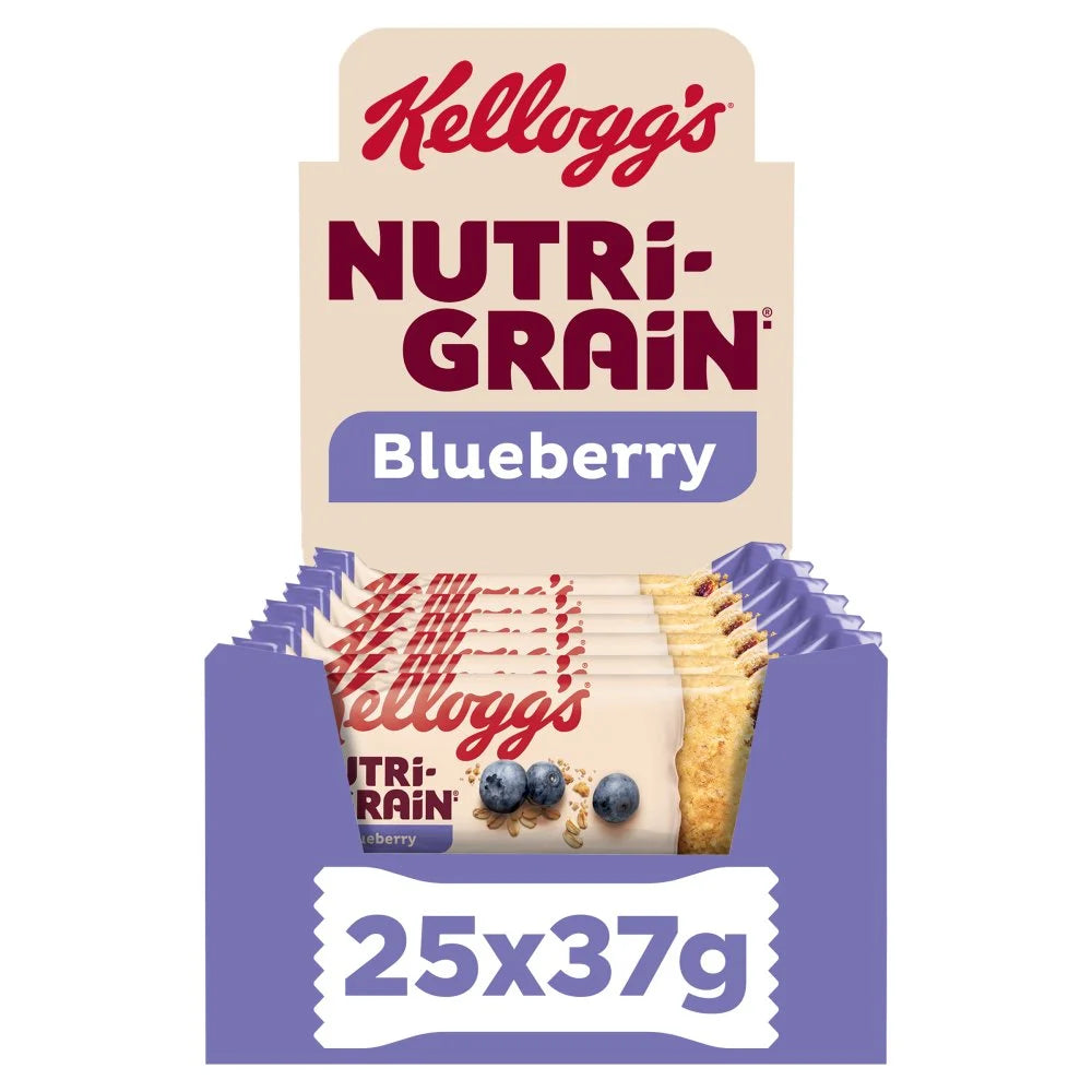 Kellogg's Nutri-Grain Blueberry snack bar 37g, front of pack