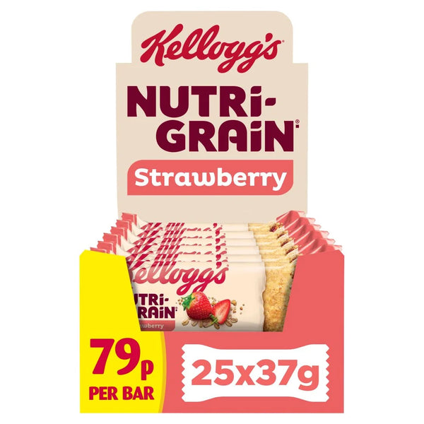 Kellogg's Nutri-Grain Strawberry Snack Bar 37g, front of pack