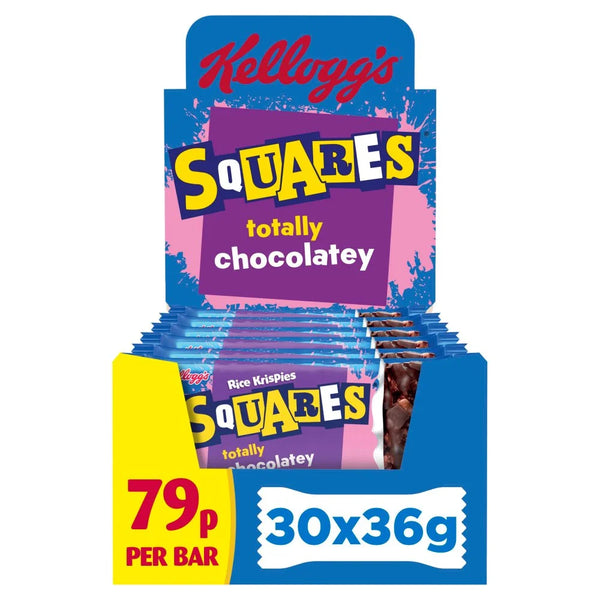 Kellogg's Rice Krispies Squares Chocolate Snack Bar 36g, front of pack