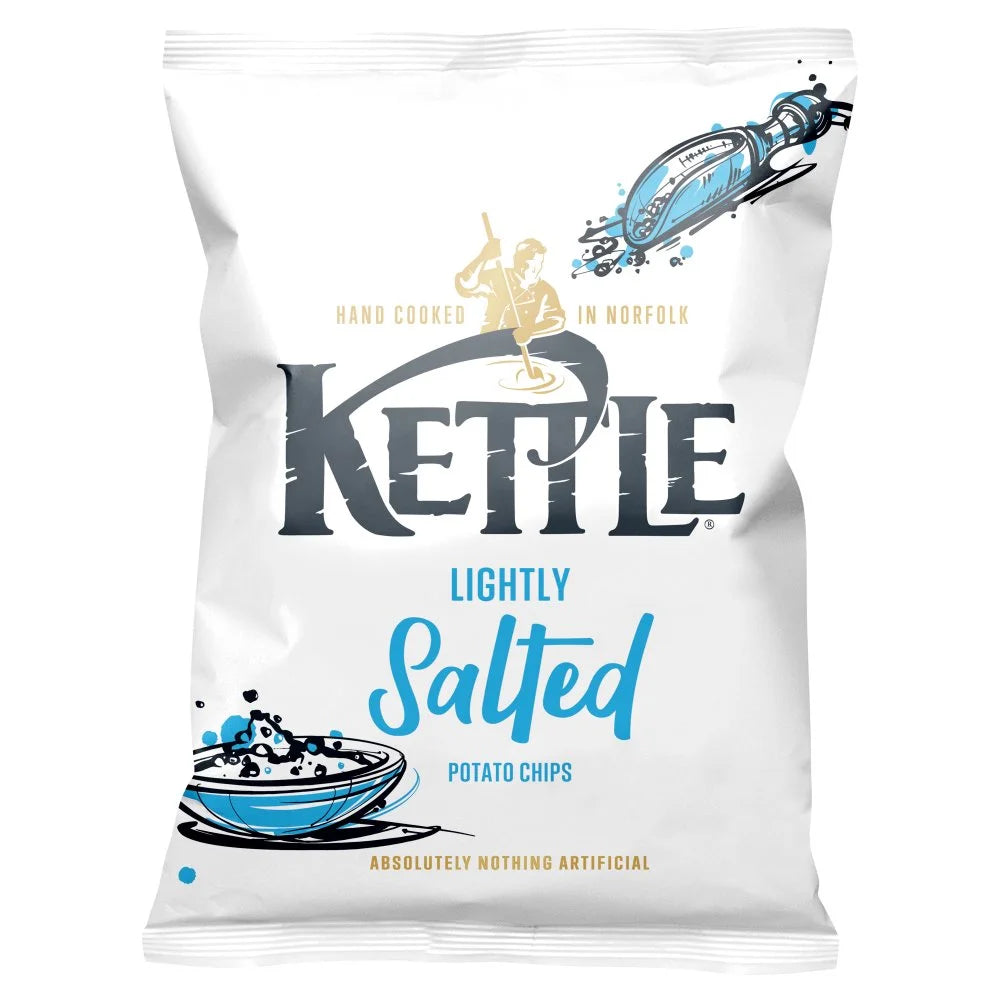 Kettle Lightly Salted Crisps 130g, front of pack