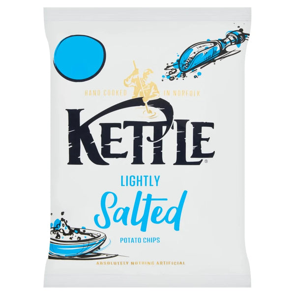 Kettle Lightly Salted Potato Chips 80g, front of pack