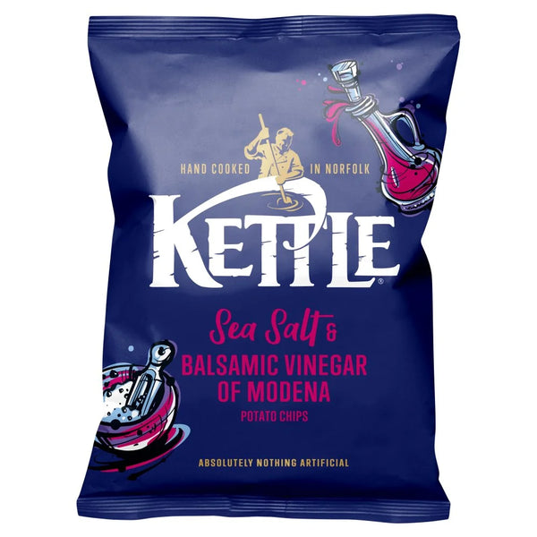 Kettle Sea Salt & Balsamic Vinegar Crisps 130g, front of pack