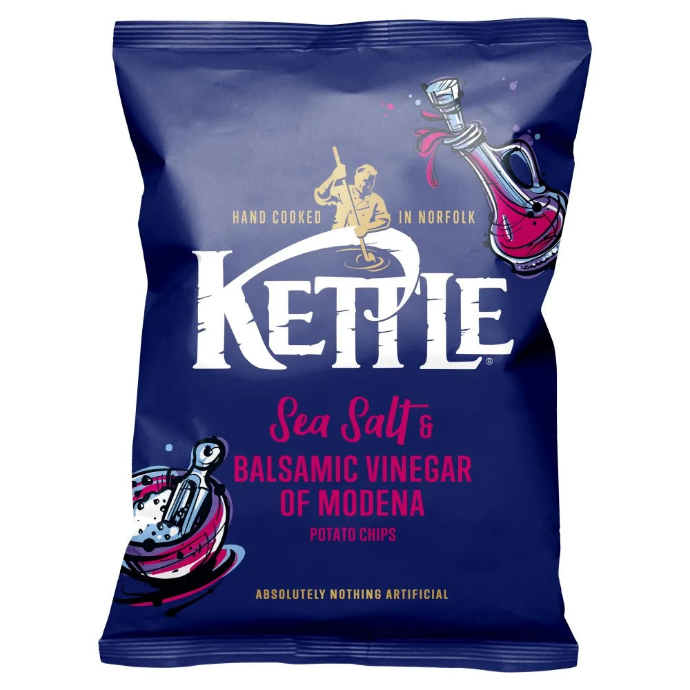 Kettle Sea Salt & Balsamic Vinegar of Modena crisps 40g, front of pack