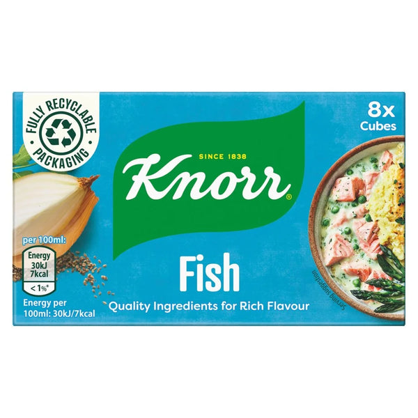 Knorr Fish Stock Cubes 8 x 10g, front of pack