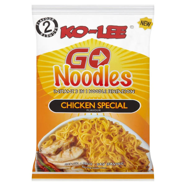 Ko-Lee Go Noodles Chicken Special Flavour 85g, front of pack