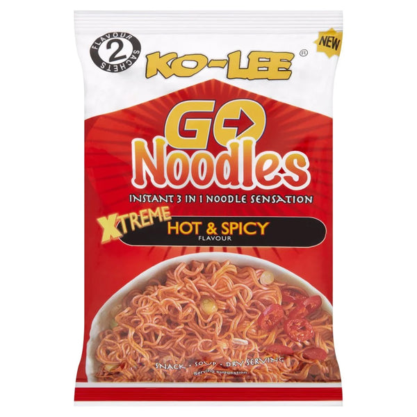 Ko-Lee Go Noodles Xtreme Hot & Spicy 85g, front of pack