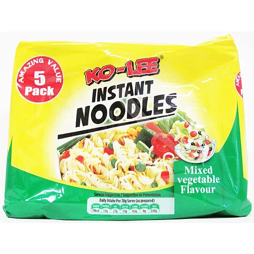 Ko-Lee Mix Vegetable Noodles 5 x 70g multipack, front of pack