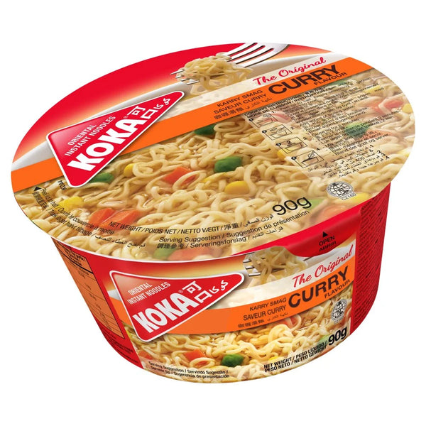 Koka Curry Flavour Oriental Instant Noodles 90g, front of pack