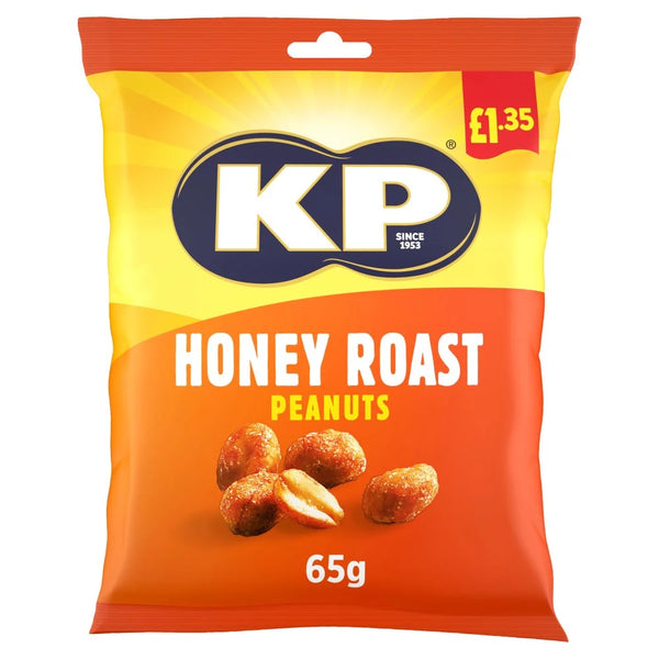 KP Honey Roast Peanuts 65g, front of pack
