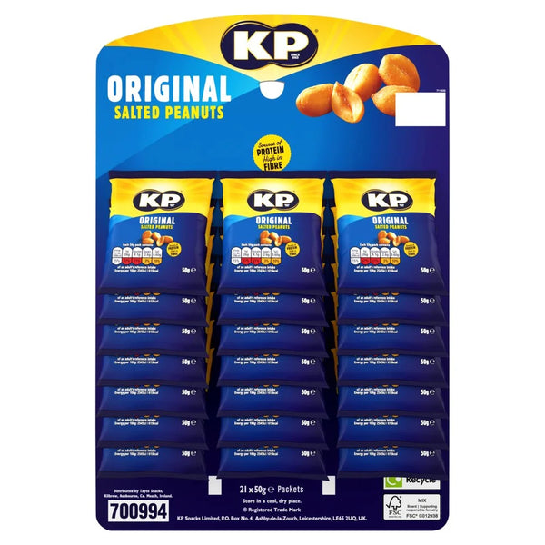 KP Original Salted Peanuts 50g Pubcard, front of pack