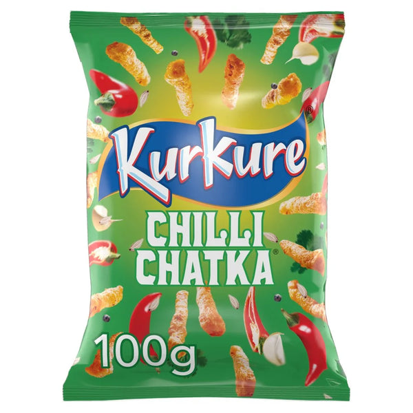 Kurkure Chilli Chatka Sharing Snacks 100g, front of pack