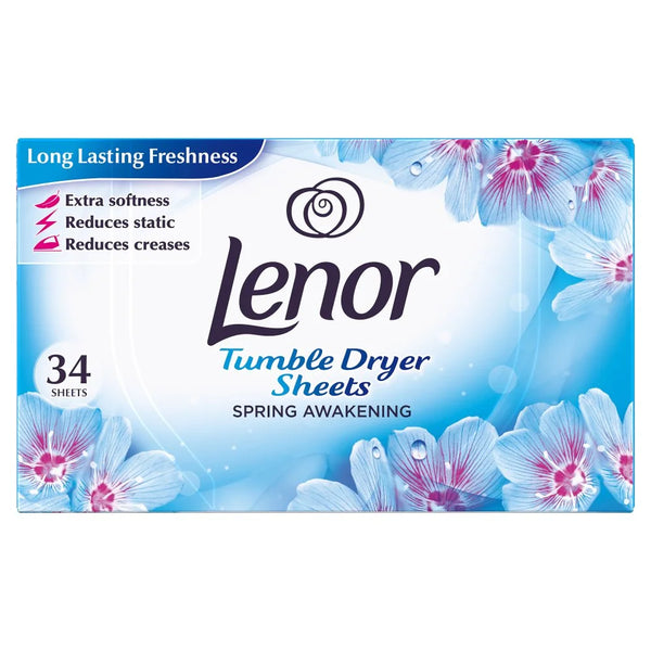 Lenor Tumble Dryer Sheets Spring Awakening 34 sheets, front of pack
