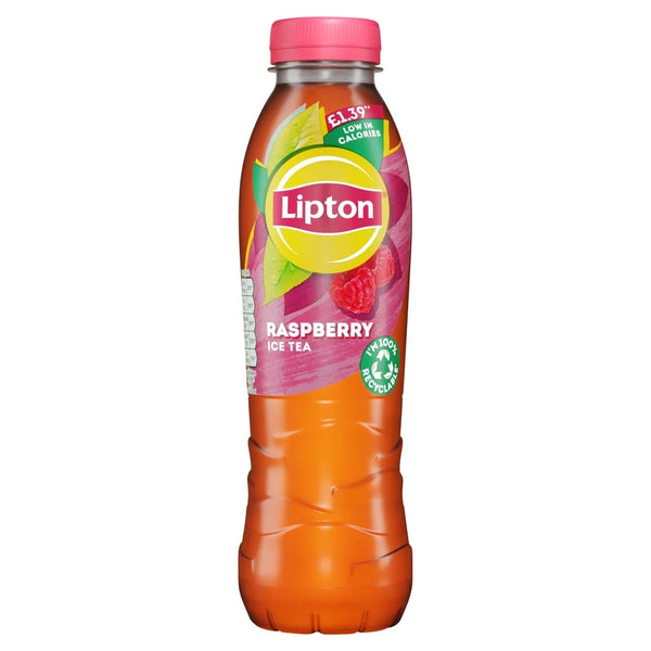 Lipton Raspberry Ice Tea 500ml bottle, front of pack