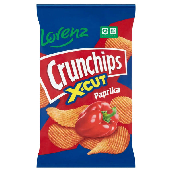 Lorenz Crunchips X-Cut Paprika 75g, front of pack
