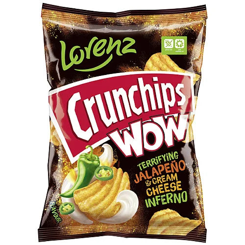 Lorenz Wow Jalapeno and Cream Cheese 80g, front of pack