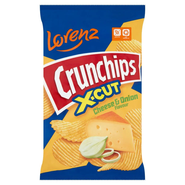 Lorenz X-Cut Crunchips Cheese & Onion Flavour 75g, front of pack