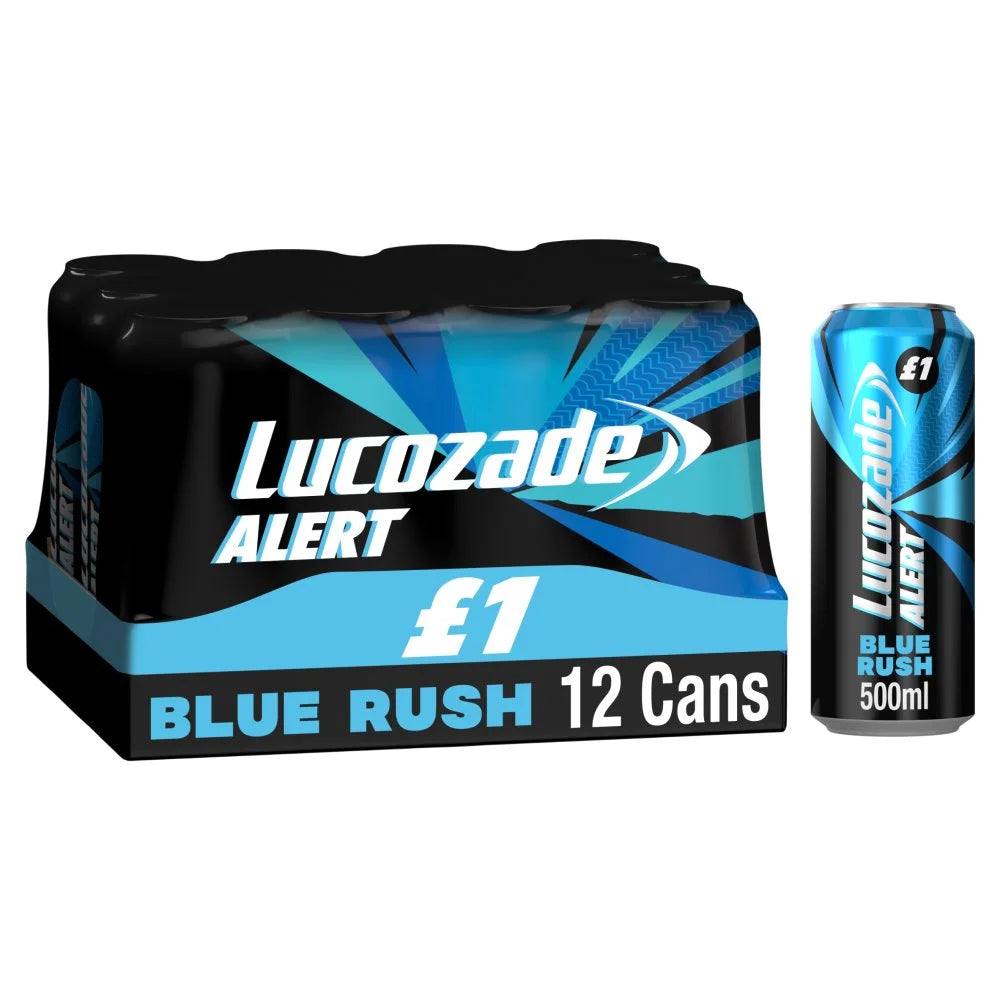 Lucozade Energy Drink Blue Burst 500ml, front of pack