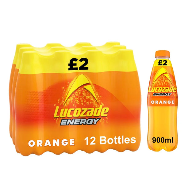 Lucozade Energy Drink Orange 900ml, front of pack