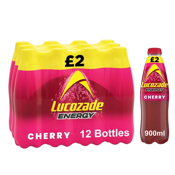 Lucozade Energy Drink Wild Cherry 900ml, front of pack