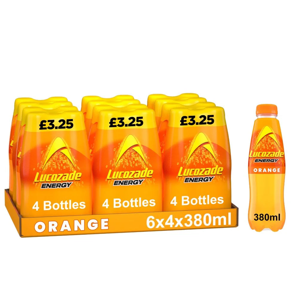 Lucozade Energy Orange 4 x 380ml, front of pack