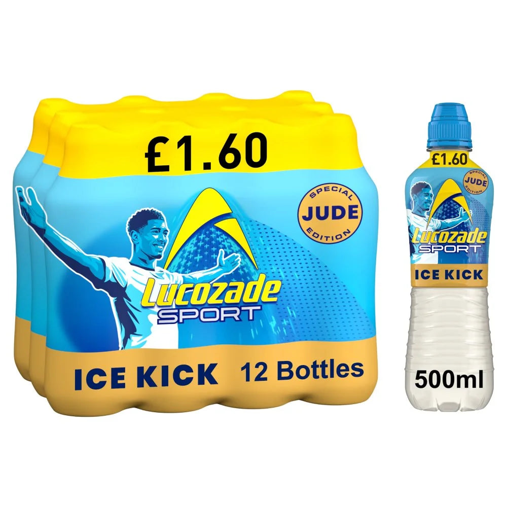 Lucozade Sport Ice Kick Jude Bellingham Edition 500ml, front of pack