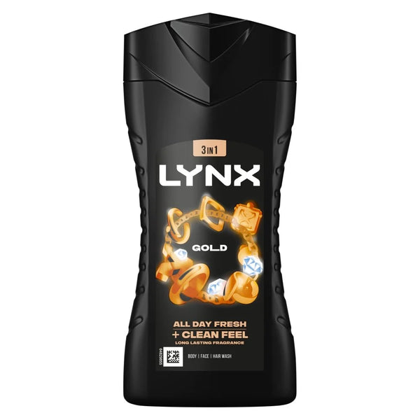 Lynx Gold 3-in-1 Body Wash 225ml, front of pack