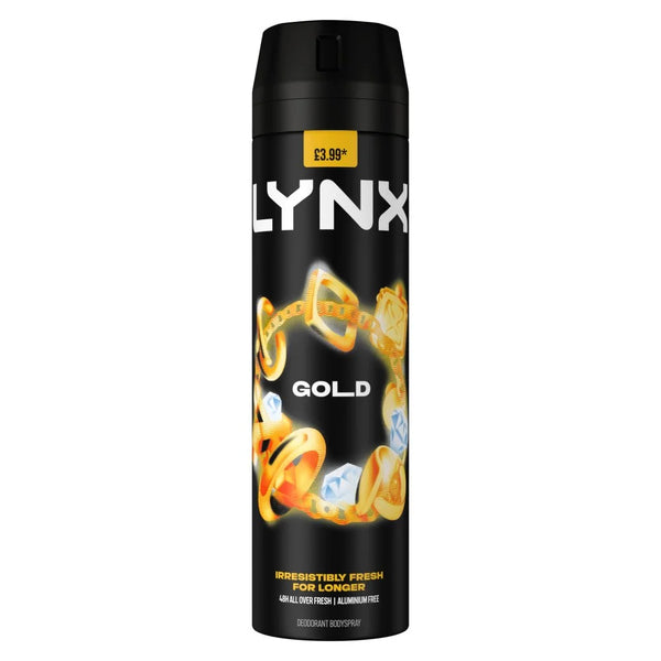 Lynx Gold Aerosol Body Spray 200ml, front of pack
