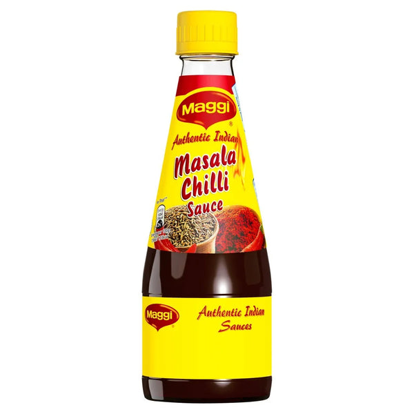 Maggi Authentic Indian Spicy Masala Chilli Dipping and Cooking Sauce 400g, front of pack